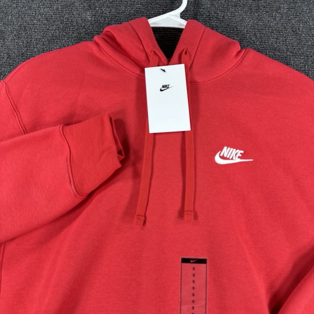 Nike Sportswear Club Fleece University Red Hoodie Men's Sz S (BV2654 657) - Picture 4 of 16